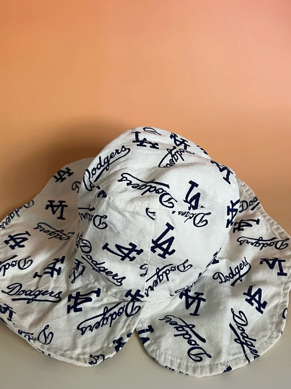 Los Angeles Dodgers White & Navy Kids Bucket Hat